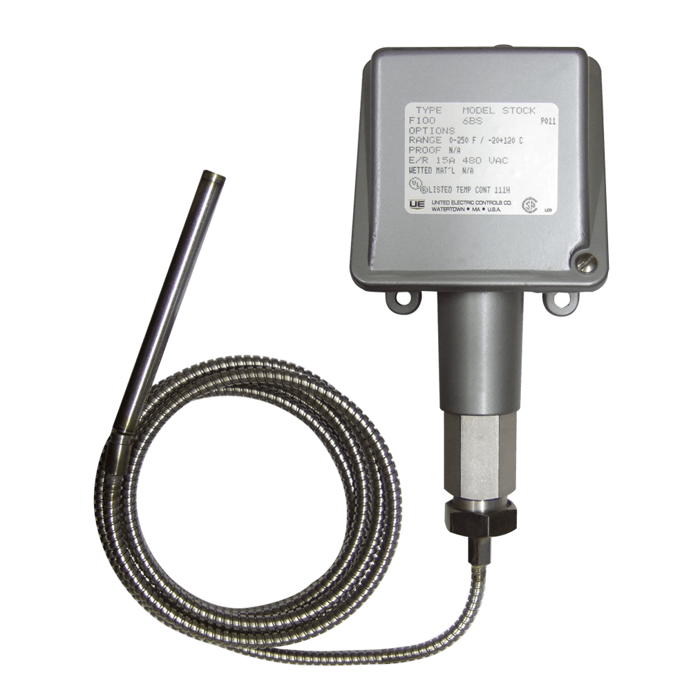 United Electric Temperature Switch, 100 Series Type F100